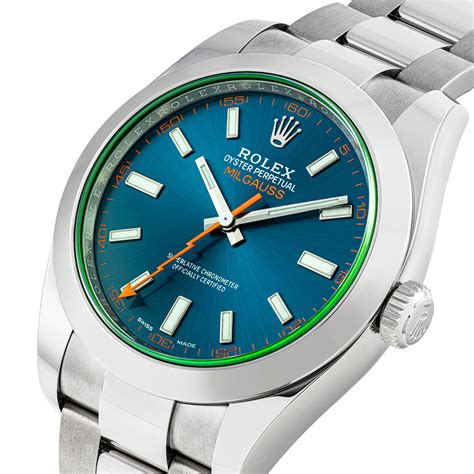 rolex 116400gv milgauss with z-blue dial|rolex milgauss 116400 white dial.